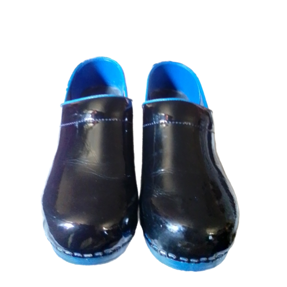 Sanita The Original Danish Clog, Black With Blue Details Professional Clogs - Picture 3 of 4